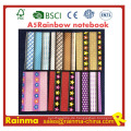 Rainbow Paper Notebook Seite mit Druck